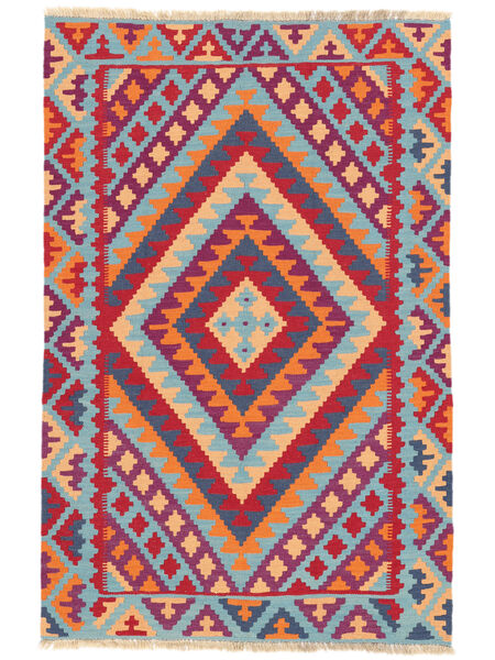 Dywan Kilim Kaszkaj 126X192 Ciemnoczerwony/Ciemnofioletowy ( Persja/Iran)