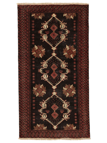  106X200 Colored Vintage Teppich Schwarz/Dunkelrot Persien/Iran Carpetvista