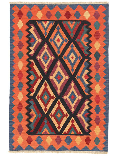 123X180 絨毯 オリエンタル キリム カシュガイ レッド/ブラック ( ペルシャ/イラン) Carpetvista