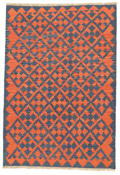 122X176 Alfombra Kilim Gashgai Oriental Rojo/Azul Oscuro (Persia/Irán) Carpetvista