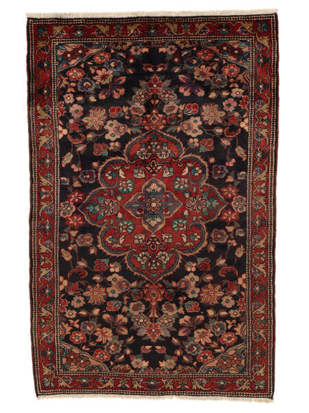 Varamin Rug 137X214 Black/Dark Red Wool, Persia/Iran Carpetvista