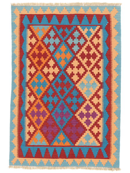 絨毯 オリエンタル キリム カシュガイ 120X175 ダークレッド/オレンジ ( ペルシャ/イラン)