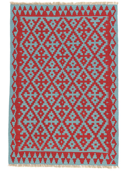 Kelim Ghashghai Teppich 126X184 Dunkelrot/Dunkeltürkis Persien/Iran Carpetvista