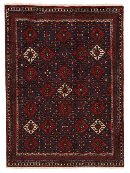 絨毯 ペルシャ アフシャル/Sirjan 174X237 ブラック/ダークレッド (ウール, ペルシャ/イラン)
