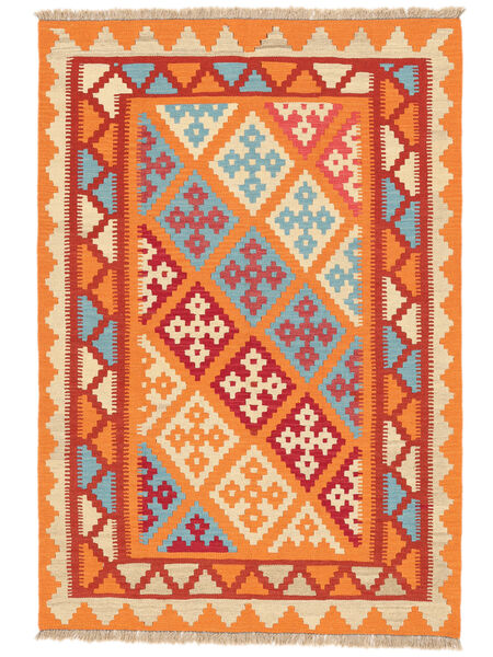121X175 Tappeto Kilim Ghashghai Orientale Arancione/Rosso Scuro (Persia/Iran) Carpetvista