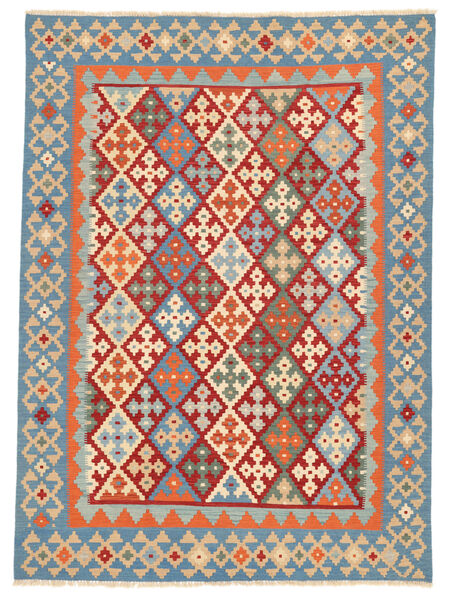 Tappeto Orientale Kilim Ghashghai 217X296 Arancione/Blu Scuro ( Persia/Iran)