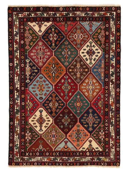 Afshar/Sirjan Teppe 120X168 Svart/Mørk Rød Ull, Persia/Iran Carpetvista
