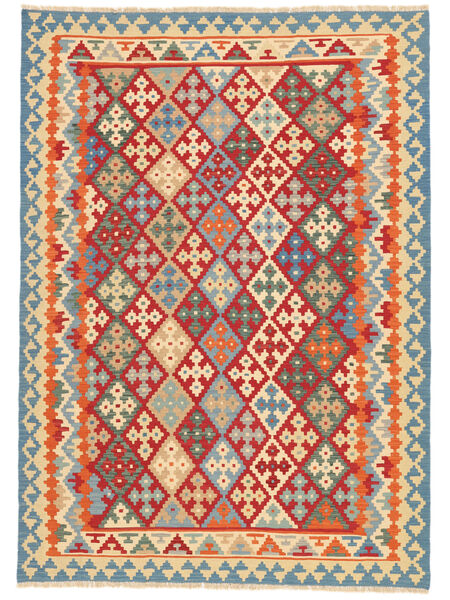 217X301 Kilim Qashqai Rug Oriental Dark Grey/Dark Red ( Persia/Iran) Carpetvista