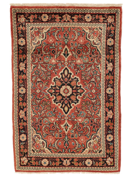 Sarough Fine Teppe 106X162 Mørk Rød/Brun Ull, Persia/Iran Carpetvista