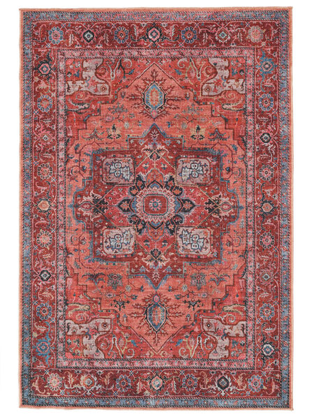  160X230 Washable Georgia Oriental Rug - Red/Blue Cotton