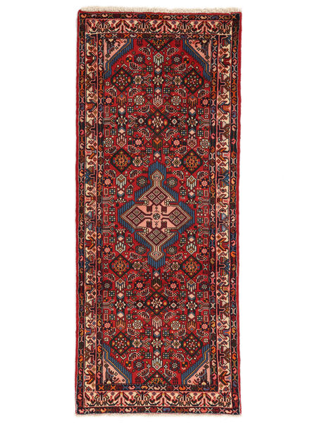 Asadabad Rug 75X186 Runner
 Dark Red/Black Wool, Persia/Iran Carpetvista