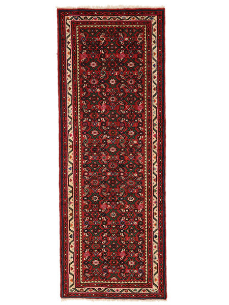  Persian Hosseinabad Fine Rug 72X195 Runner
 Black/Dark Red (Wool, Persia/Iran)