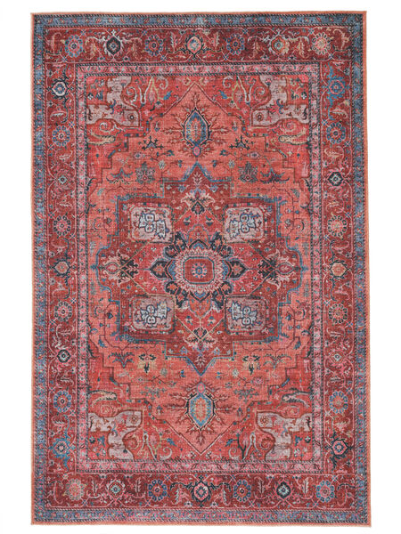  Washable 200X300 Georgia Oriental Red/Blue Rug