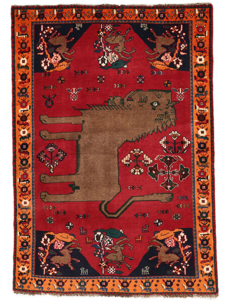 Ghashghai Fine Vloerkleed 116X164 Donkerrood/Zwart Wol, Perzië/Iran Carpetvista