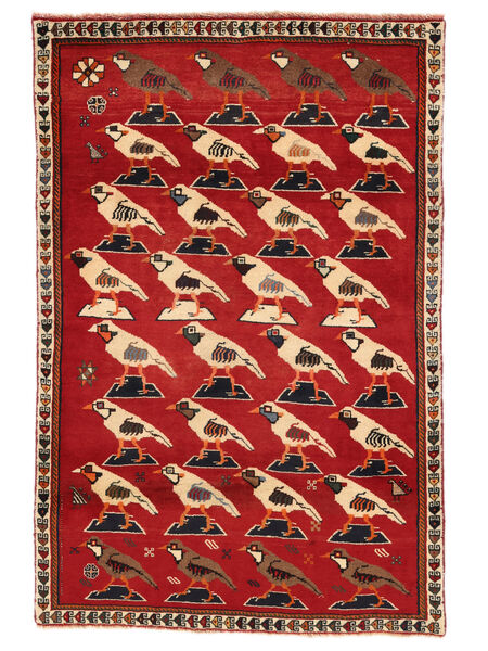 Koberec Ghashghai Fine 107X162 Tmavě Červená/Černá (Vlna, Persie/Írán)