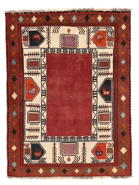 Χαλι Περσικό Ghashghai Fine 106X142 Σκούρο Κόκκινο/Μαύρα (Μαλλί, Περσικά/Ιρανικά)