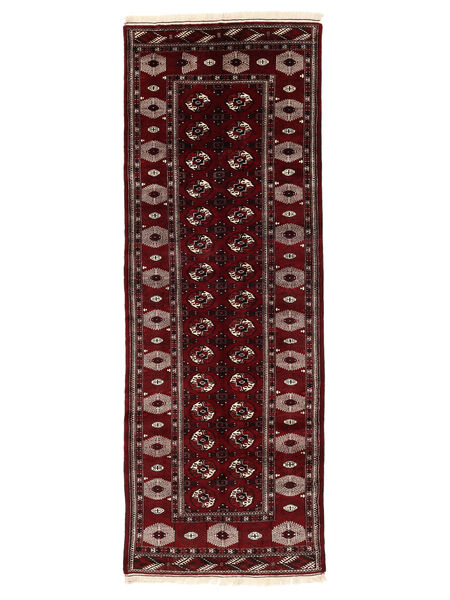 139X390 Dywan Turkmeński Orientalny Chodnikowy Czarny/Brunatny (Wełna, Persja/Iran) Carpetvista