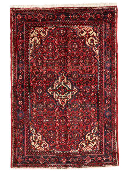  Oriental Hosseinabad Rug 143X217 Black/Dark Red Wool, Persia/Iran Carpetvista