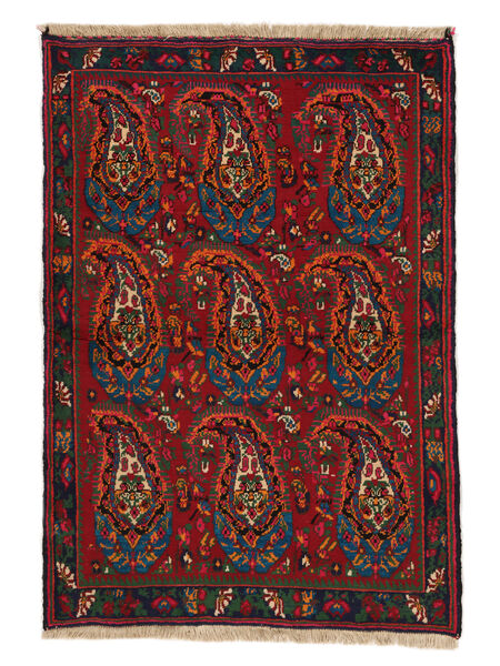 Tapete Persa Afshar/Sirjan 104X149 Preto/Vermelho Escuro (Lã, Pérsia/Irão)