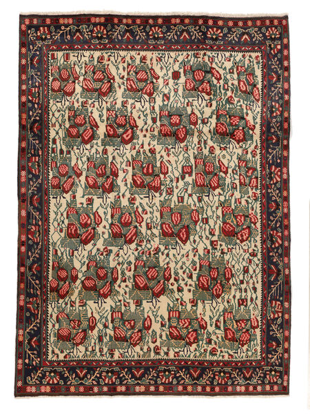  Orientalsk Afshar/Sirjan Teppe 206X288 Svart/Mørk Rød Ull, Persia/Iran Carpetvista