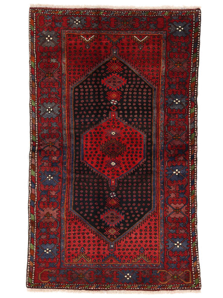  Hamadan Χαλι 119X196 Περσικό Μαλλινο Μαύρα/Σκούρο Κόκκινο Μικρό Carpetvista