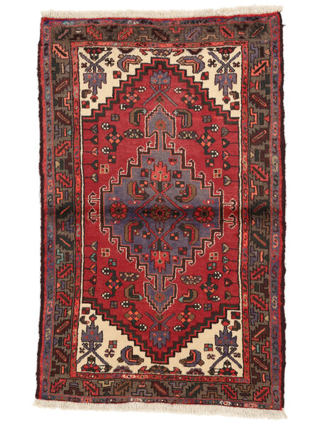  Persischer Hamadan Teppich 95X150 Dunkelrot/Schwarz Carpetvista