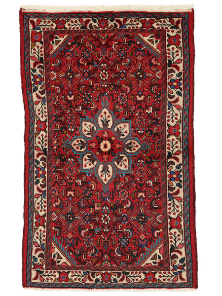 Asadabad Rug 100X160 Black/Dark Red Wool, Persia/Iran Carpetvista