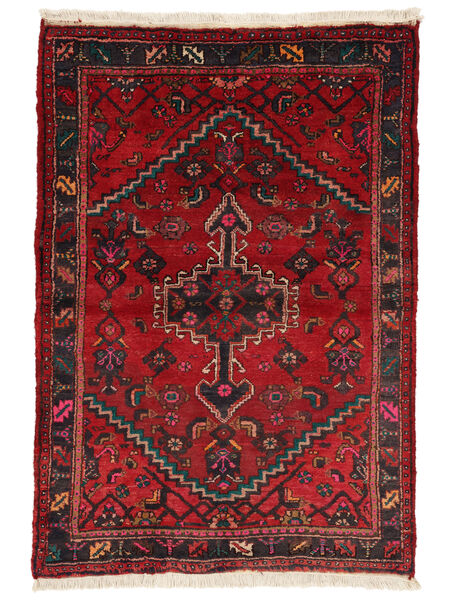  Perzisch Hamadan Vloerkleed 105X150 Donkerrood/Zwart Carpetvista