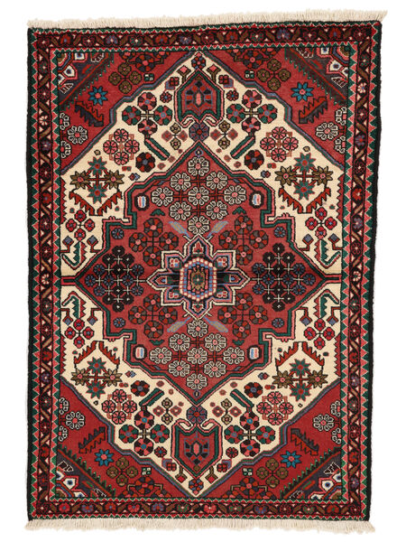 絨毯 ハマダン 105X150 ブラック/ダークレッド (ウール, ペルシャ/イラン)