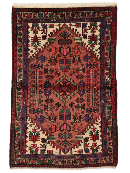  Persialainen Hamadan Matot 100X155 Musta/Tummanpunainen Carpetvista