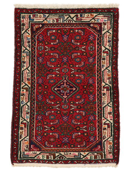  Persisk Hamadan Teppe 80X121 Svart/Mørk Rød (Ull, Persia/Iran)
