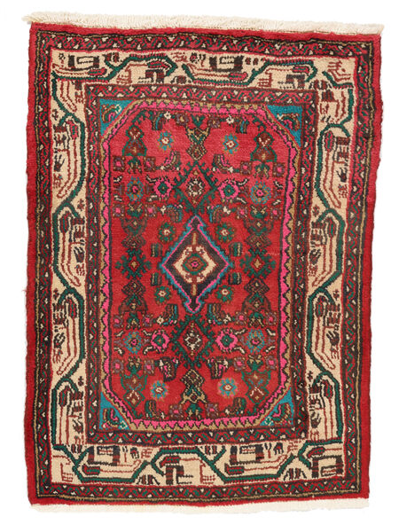  Orientalischer Hamadan Teppich 75X110 Dunkelrot/Schwarz Wolle, Persien/Iran Carpetvista