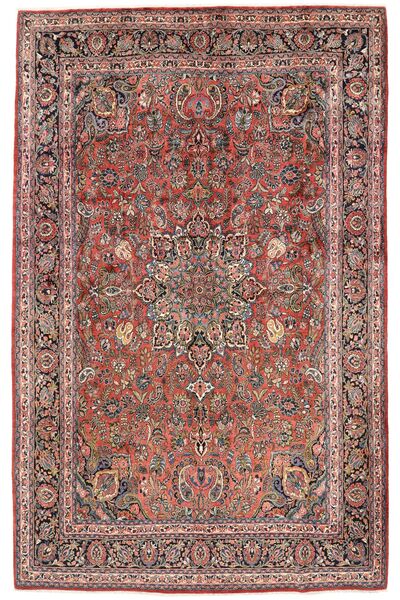 Dywan Orientalny Kerman 325X450 Ciemnoczerwony/Brunatny Duży (Wełna, Persja/Iran)