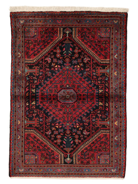  Toiserkan Rug 107X154 Persian Wool Black/Dark Red Small Carpetvista