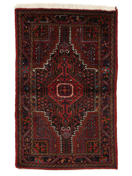  107X161 Toiserkan Vloerkleed Zwart/Donkerrood Perzië/Iran Carpetvista