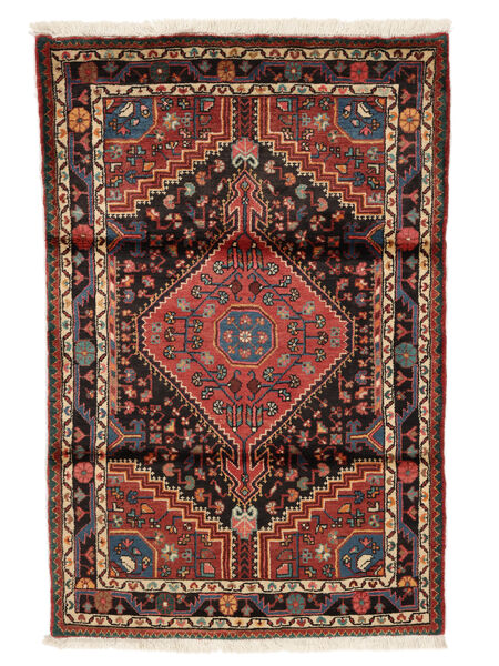 絨毯 オリエンタル Toiserkan 110X167 ブラック/ダークレッド (ウール, ペルシャ/イラン)