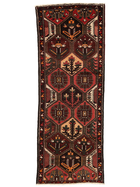 108X293 Alfombra Bakhtiar Oriental De Pasillo Negro/Rojo Oscuro (Lana, Persia/Irán) Carpetvista