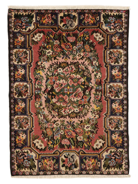 112X150 Alfombra Bakhtiar Oriental Negro/Marrón (Lana, Persia/Irán) Carpetvista