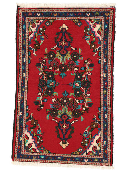  Orientalischer Hamadan Teppich 73X116 Dunkelrot/Schwarz Wolle, Persien/Iran Carpetvista