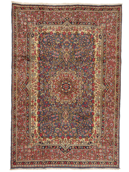  239X358 Kerman Teppe Mørk Rød/Brun Persia/Iran Carpetvista