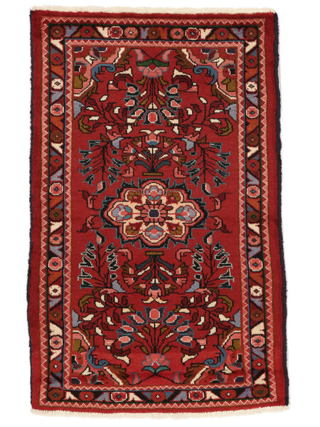 77X120 絨毯 リリアン オリエンタル ダークレッド/ブラック (ウール, ペルシャ/イラン) Carpetvista