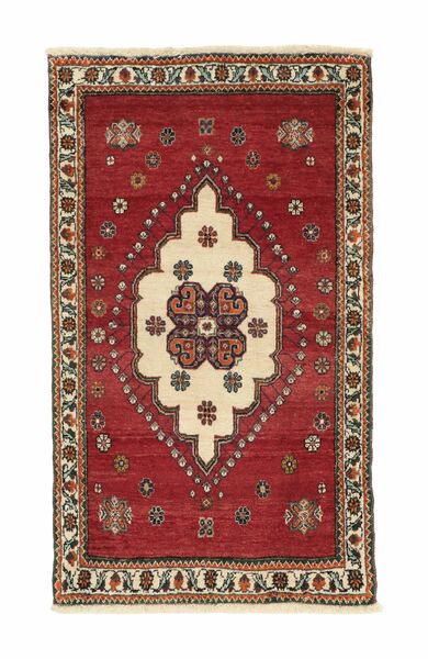  Shiraz Rug 70X117 Persian Wool Dark Red/Brown Small