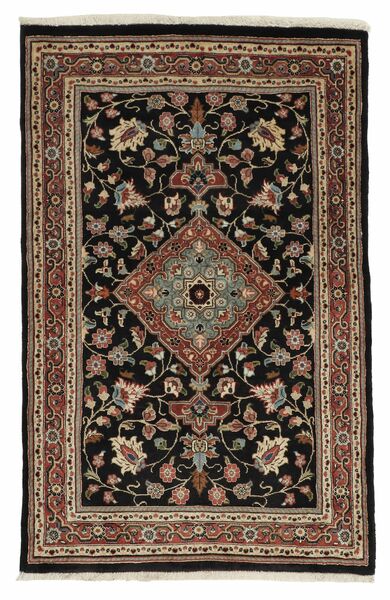 77X120 Mahal Teppich Orientalischer Schwarz/Braun (Wolle, Persien/Iran)