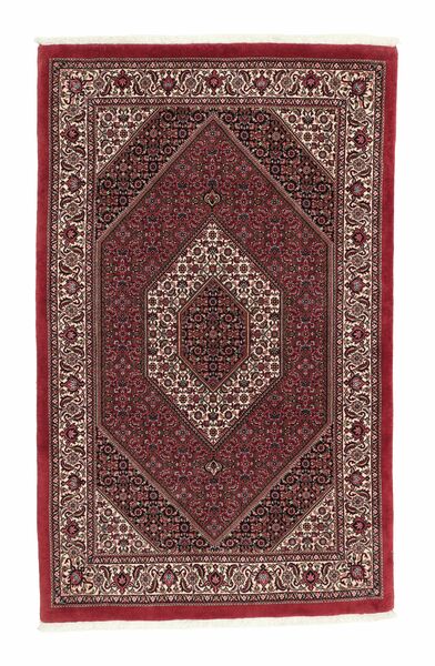 Persian Bidjar With Silk Rug 117X190 Black/Dark Red