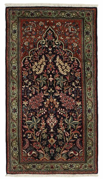  70X125 Sarough Matta Svart/Brun Persien/Iran