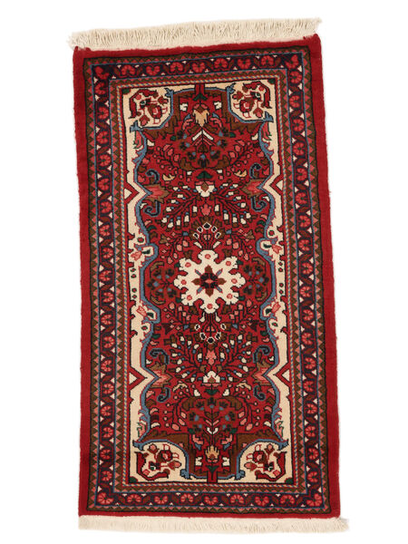 Lillian Vloerkleed 67X126 Donkerrood/Zwart Wol, Perzië/Iran Carpetvista