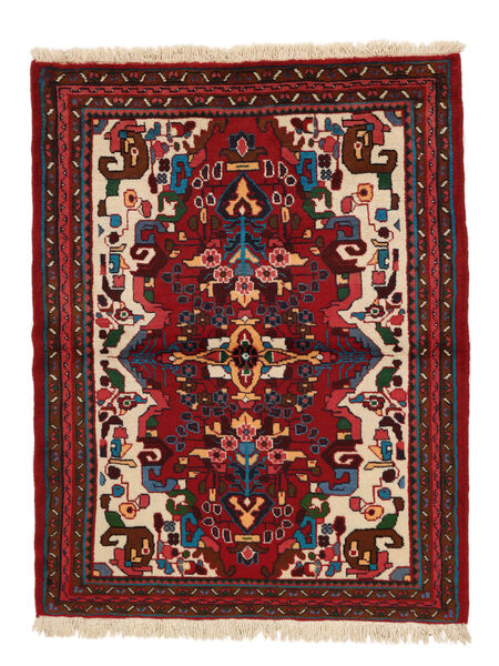 Tappeto Orientale Hamadan 105X140 Nero/Rosso Scuro (Lana, Persia/Iran)