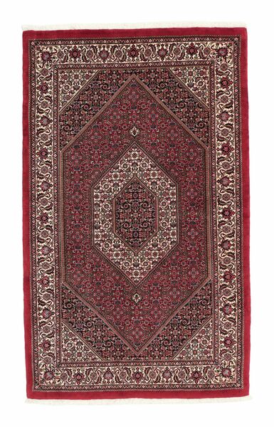 117X190 Tappeto Orientale Bidjar Con Di Seta Rosso Scuro/Nero (Lana, Persia/Iran)