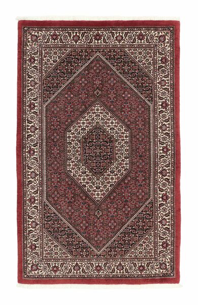 115X187 Bidjar Med Silke Teppe Orientalsk Mørk Rød/Svart (Ull, Persia/Iran)