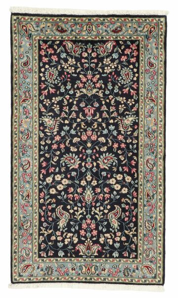 絨毯 オリエンタル ケルマン 72X128 ブラック/茶色 (ウール, ペルシャ/イラン)